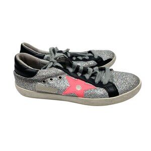 Golden Goose Superstar Glitter Sneakers Pink Star Made in Italy Women’s US 7